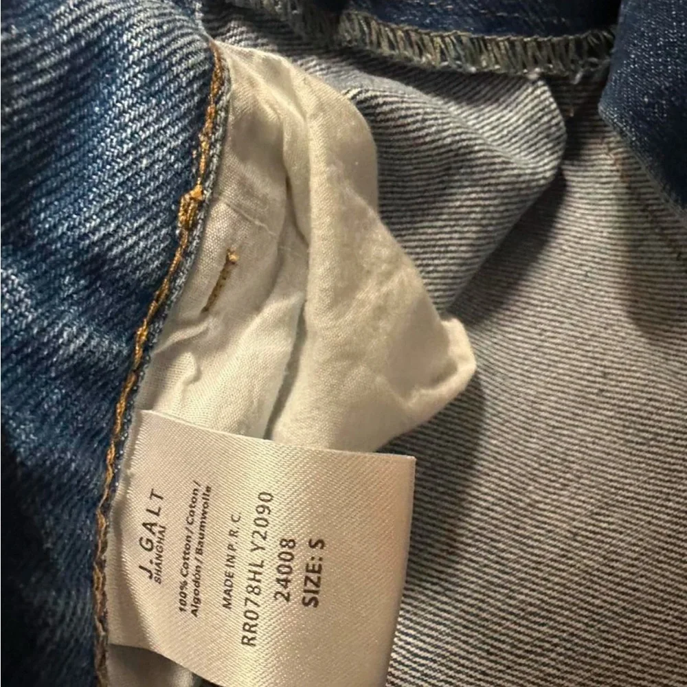 Brandy Melville Cargo Blue Straight-Leg Jeans - Picture 4 of 4